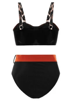 Leopard High Waist Wide Strap Bikini Set -AquaLina Store 1698030032254114264