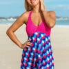 Geometric Print Halter Swimdress And Shorts -AquaLina Store 260981 P 16128772704090