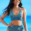 Halter Leopard High Waisted Bikini Set -AquaLina Store 266082 P 16155181714750