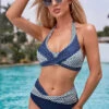 Mid Waist Polka Dot Tie Back Bikini Set -AquaLina Store 269765 P 16203829148830