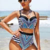 Tribal Print High Waisted Bikini Set -AquaLina Store 270997 P 16224581804220