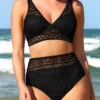 High Waist Lace Black Bikini Set -AquaLina Store 289552 P 16424211738440