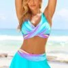 High Waisted Ombre Cyan Bikini Set -AquaLina Store 298199 P 1684205690443