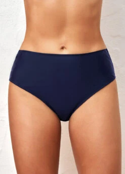 Mid Waisted Navy Skinny Bikini Bottom