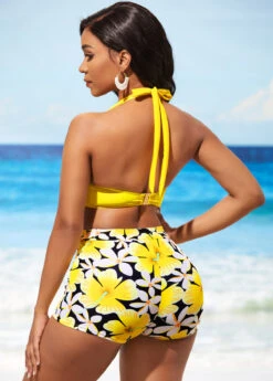 Bowknot Yellow Tie Back Bikini Set 9 Bowknot Yellow Tie Back Bikini Set -AquaLina Store 318712 P 16697192491371