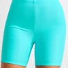 High Waisted Cyan Swim Shorts -AquaLina Store 319922 P 16738684169220
