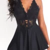 Lace Black Cross Strap Swimdress Set 1 Lace Black Cross Strap Swimdress Set -AquaLina Store 321282 P 16727433951200