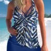 Criss Cross Animal Print Blue Tankini Set 1 Criss Cross Animal Print Blue Tankini Set -AquaLina Store 324019 P 1673257110034