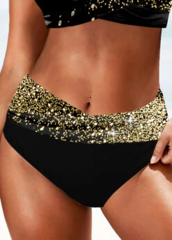 Criss Cross Gold Shinning Bikini Set -AquaLina Store 324828 P 1674030763908