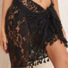 Lace Tie Tassel Black Cover Up -AquaLina Store 327053 P 16805033710090