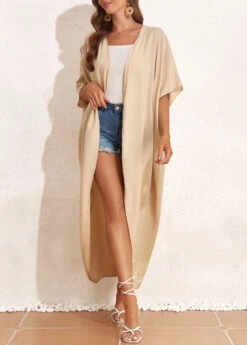 Tie Light Coffee Belted Cover Up -AquaLina Store 327156 P 16806047047342