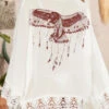 Lace White Tie Front Cover Up