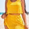 Layered High Waisted Yellow Bikini Set -AquaLina Store 328617 P 16822452537210