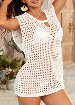 Cut Out Design Hole White Cover Up -AquaLina Store 333563 P 16847357616353